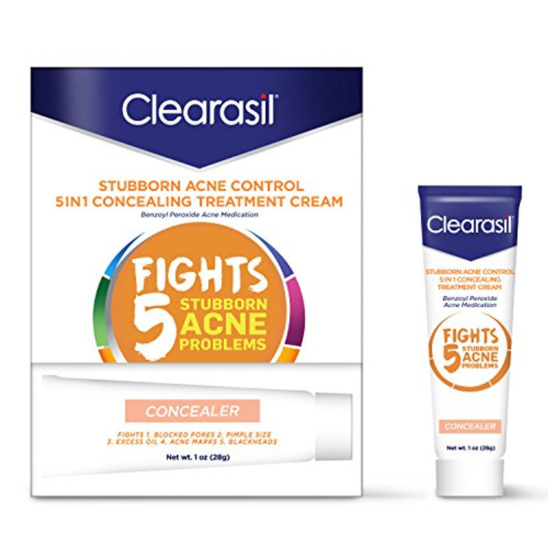 Clearasil Clearasil Stubborn Acne Control 5 In 1 Concealing Treatment Cream - 1oz Skin Care White Smoke