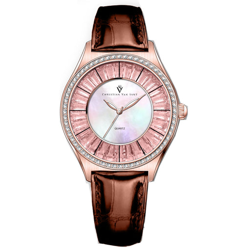 Bids.com Christian Van Sant Women's Luna Watches White Smoke