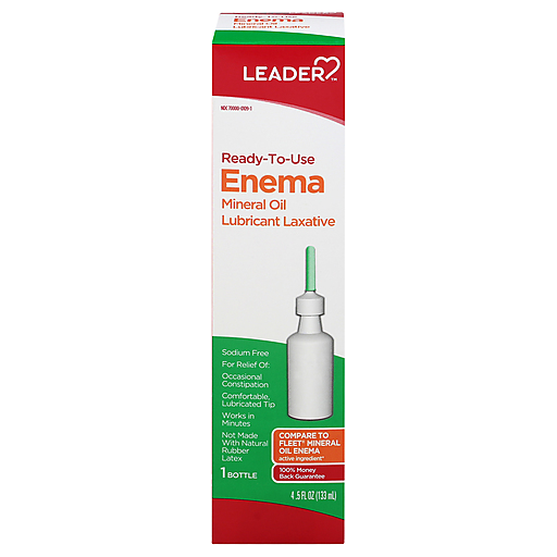 Leader Leader Enema, Mineral Oil, Ready To Use Medicine Cabinets Lavender
