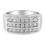 Bids.com 14K White Gold Men's Diamond Channel Set Band Ring (1 cttw, H-I Color, SI2-I1 Clarity) Rings Gray 13 / White.Gold,11 / White.Gold,10.5 / White.Gold,10.25 / White.Gold,10 / White.Gold,12 / White.Gold