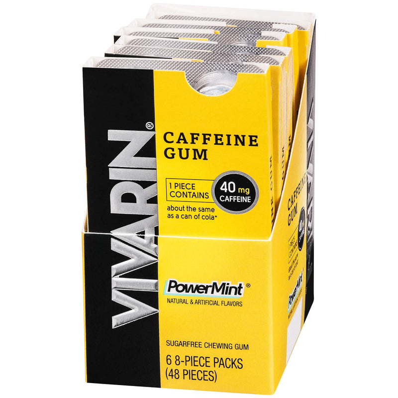 Vivarin Vivarin Caffeine Gum PowerMint Candy & Chocolate Black