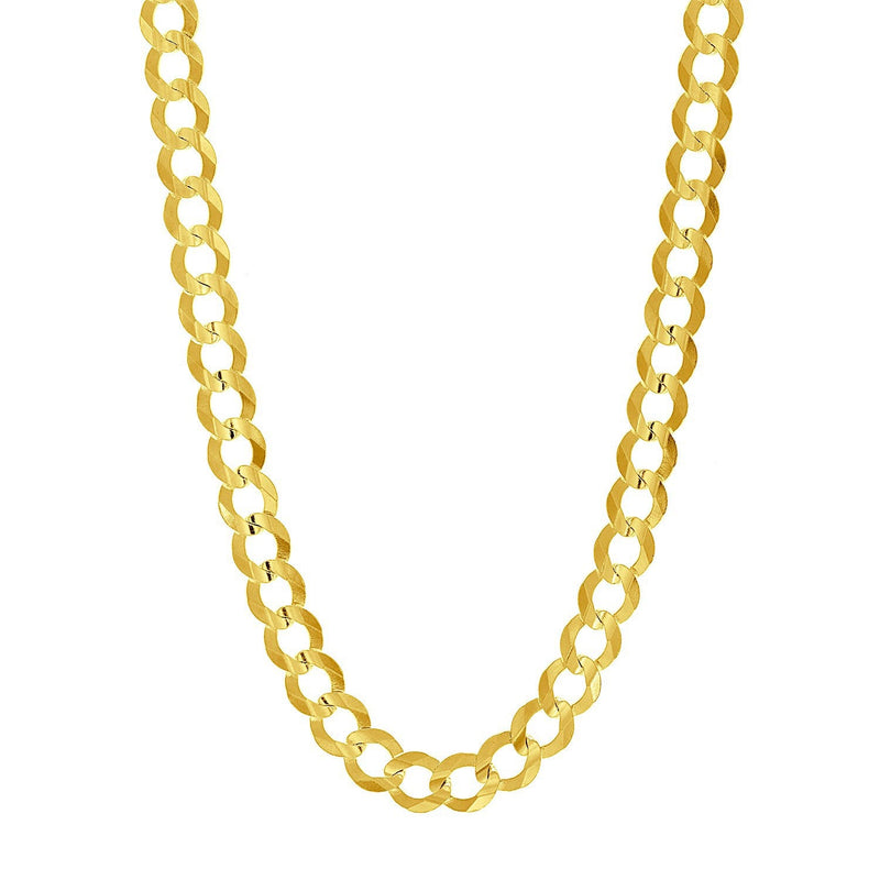 Bids.com 8.2mm 14k Yellow Gold Solid Curb Chain Necklaces White Smoke 20 / Yellow Gold,22 / Yellow Gold,24 / Yellow Gold,One / Yellow Gold