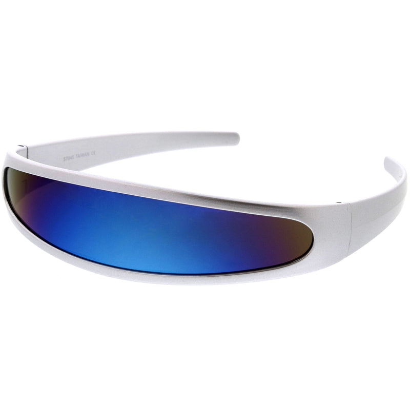 zeroUV Retro Futuristic 1980's Disco Wrap Around Space Sunglasses 8964 Sunglasses White Smoke Black Fire,Black Ice,Yellow Fire,Red Sun,Black Sun,White Ice,White Midnight,Silver Ice,Frost Ice,Frost Sun,Black Midnight,Black Silver,White Silver,Yellow Silver,Matte Black Purple,Silver Silver,Smoke Midnight,Green Rainbow,Silver Rainbow