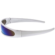 zeroUV Retro Futuristic 1980's Disco Wrap Around Space Sunglasses 8964 Sunglasses White Smoke Black Fire,Black Ice,Yellow Fire,Red Sun,Black Sun,White Ice,White Midnight,Silver Ice,Frost Ice,Frost Sun,Black Midnight,Black Silver,White Silver,Yellow Silver,Matte Black Purple,Silver Silver,Smoke Midnight,Green Rainbow,Silver Rainbow