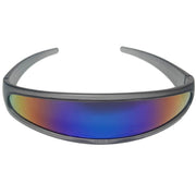 zeroUV Retro Futuristic 1980's Disco Wrap Around Space Sunglasses 8964 Sunglasses White Smoke Smoke Midnight