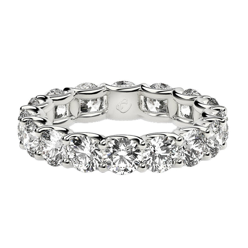 Bids.com Round Cut Lab Grown Diamond Eternity Ring in 14k White Gold (4 cttw FG/VS2) Rings White Smoke 4 / White Gold,4.5 / White Gold,5 / White Gold,5.5 / White Gold,6 / White Gold,6.5 / White Gold,7 / White Gold,7.5 / White Gold,8 / White Gold,8.5 / White Gold,9 / White Gold