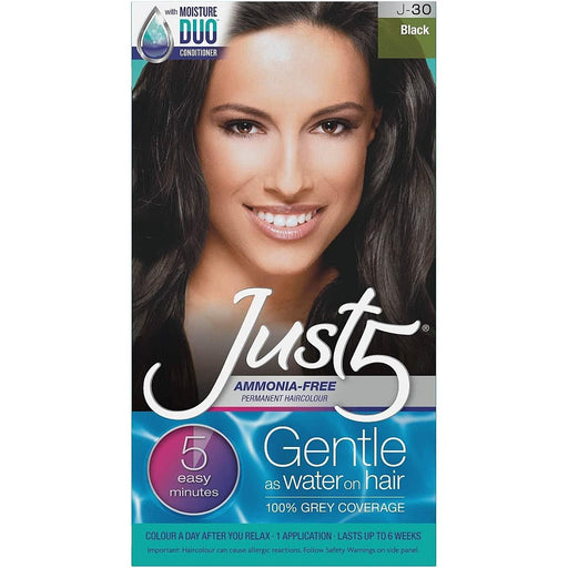 Just 5 Just 5 Women's Minute Permanent Hair Color, Black Noir Hair Color Dark Slate Gray