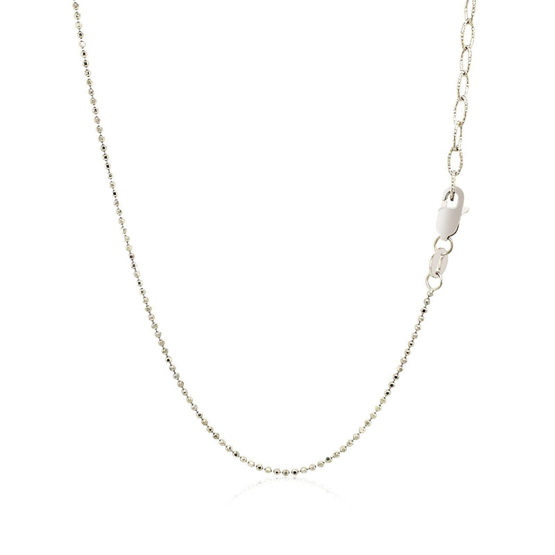 Bids.com 14k White Gold Necklace with Round Diamond Charms Necklaces White Smoke 16 / White Gold,18 / White Gold