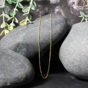 Bids.com 18k Yellow Gold Diamond Cut Cable Link Chain (1.10 mm) Necklaces Black 16 / Yellow Gold,18 / Yellow Gold