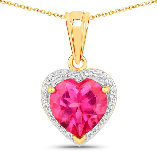 Bids.com 4.74 Carat Genuine Pink Topaz and White Topaz .925 Sterling Silver Pendant Pendants White Smoke size 18.00,size 20.00