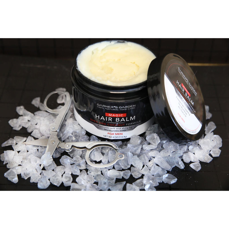 Garner's Garden Hair Balm | Men's | Organic Men's Care Black 2 oz,4 oz