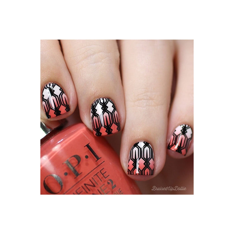 UberChic Beauty Art Deco Elegance Stamping Plate Tan