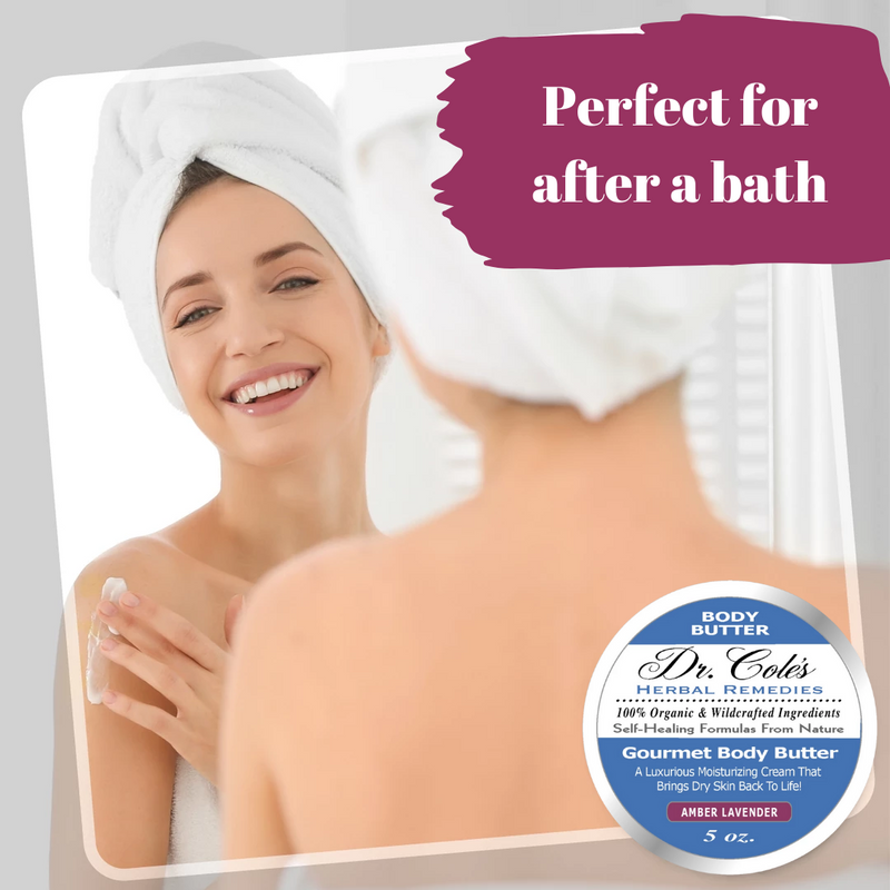 COLEHERBALS LLC 34 - Dr. Cole's Gourmet Body Butter - AMBER LAVENDER Herbal Wheat