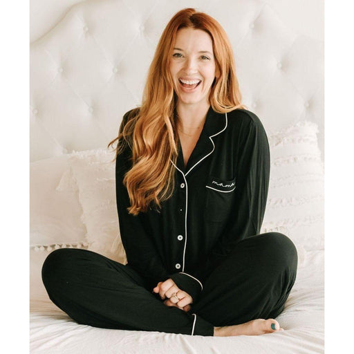 Sunflower Motherhood Long Mama Pajamas Clothing Black Small,Medium,Large,Extra Large,2XL,3XL