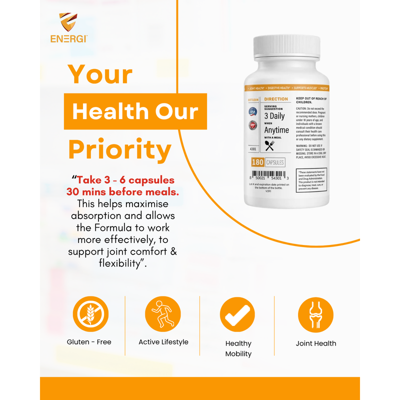 Energi Nutrition Joint Complex Capsules White Smoke