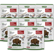 Grazly Bison Liver Crisps - 100% Grass-Fed/Finished Bison Crisp Lavender Old Fashioned / 8 Pack