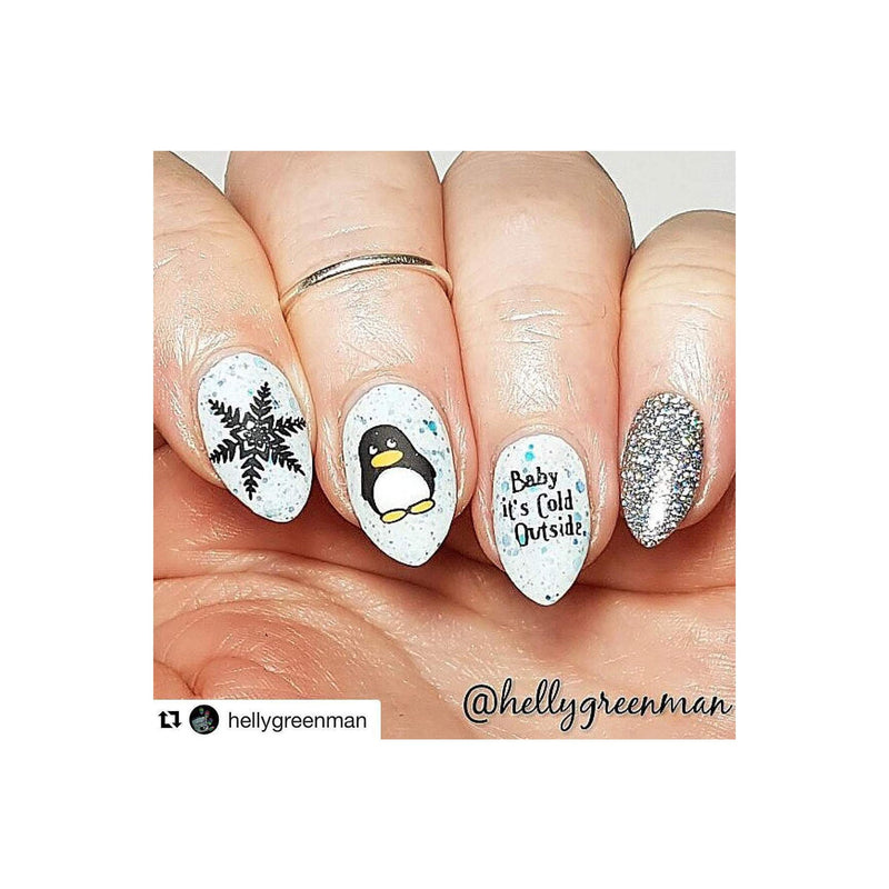UberChic Beauty Holly Jolly, (Christmas-02) Stamping Plate Tan