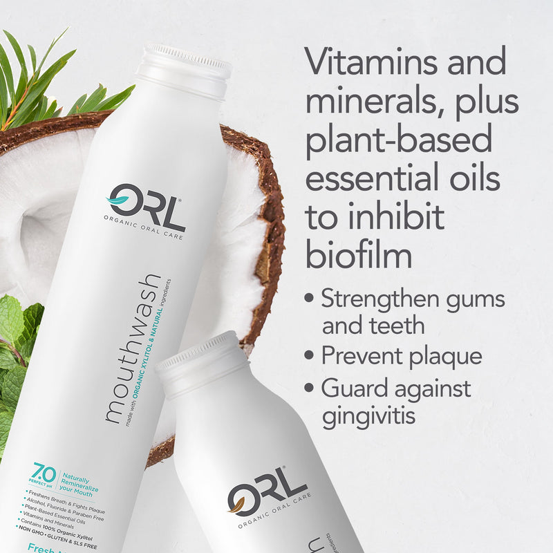 ORL Natural Mouthwash made with the Finest Clean Ingredients Mouthwash Lavender Fresh Mint,Cinnamint,Kids Bubblegum