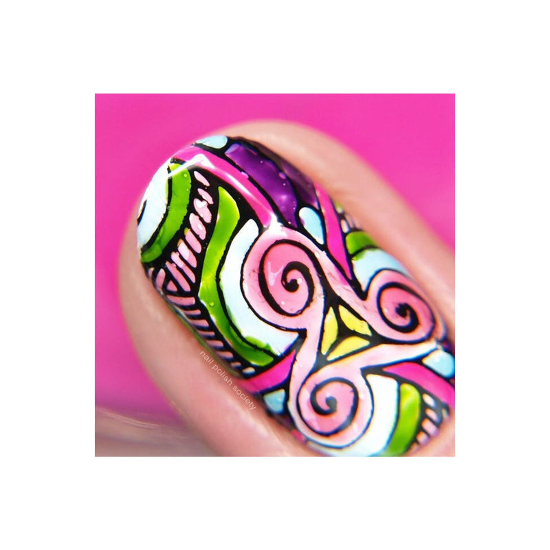 UberChic Beauty Collection 23 Stamping Plate Pale Violet Red