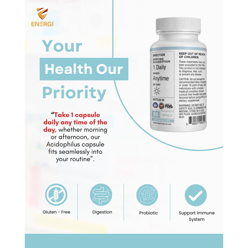 Energi Nutrition Acidophilus Blend Supplement White Smoke