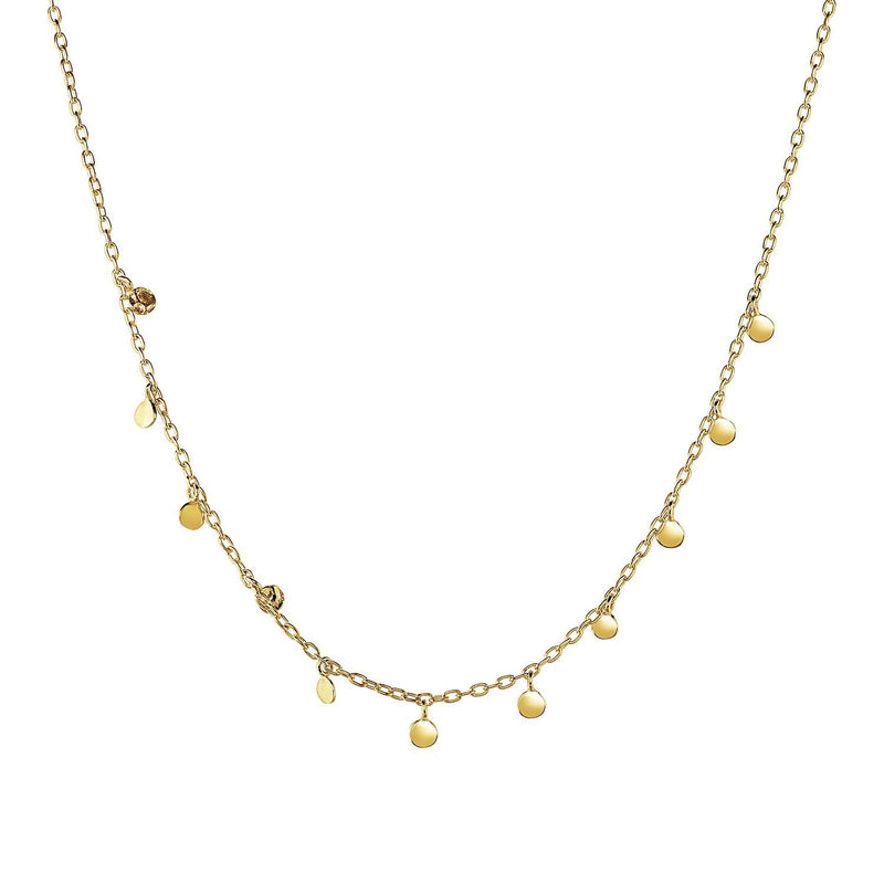 Bids.com Choker Necklace with Hammered Beads in 14k Yellow Gold Necklaces