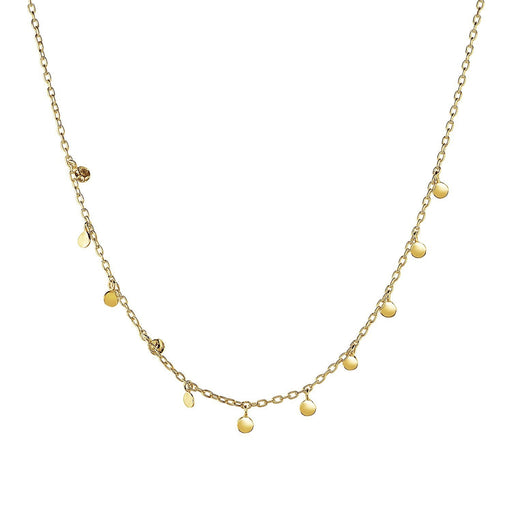 Bids.com Choker Necklace with Hammered Beads in 14k Yellow Gold Necklaces White Smoke 16 / Yellow Gold