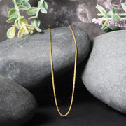 Bids.com 14k Yellow Gold Diamond Cut Round Wheat Chain 1.0mm Necklaces Black 16 / Yellow Gold,18 / Yellow Gold,20 / Yellow Gold,One / Yellow Gold