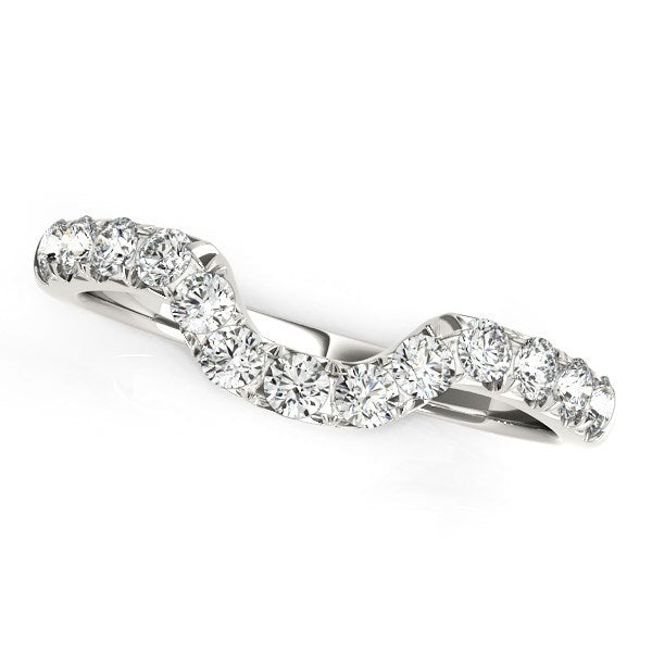 Bids.com 14k White Gold Curved Design Pave Diamond Wedding Ring (1/6 cttw) Rings White Smoke 3 / White Gold,3.5 / White Gold,4 / White Gold,4.5 / White Gold,5 / White Gold,5.5 / White Gold,6 / White Gold,6.5 / White Gold,7 / White Gold,7.5 / White Gold,8 / White Gold,8.5 / White Gold,9 / White Gold