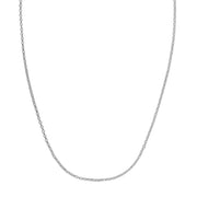 Bids.com Double Extendable Cable Chain in 14k White Gold (1.40 mm) Necklaces White Smoke 18 / White Gold