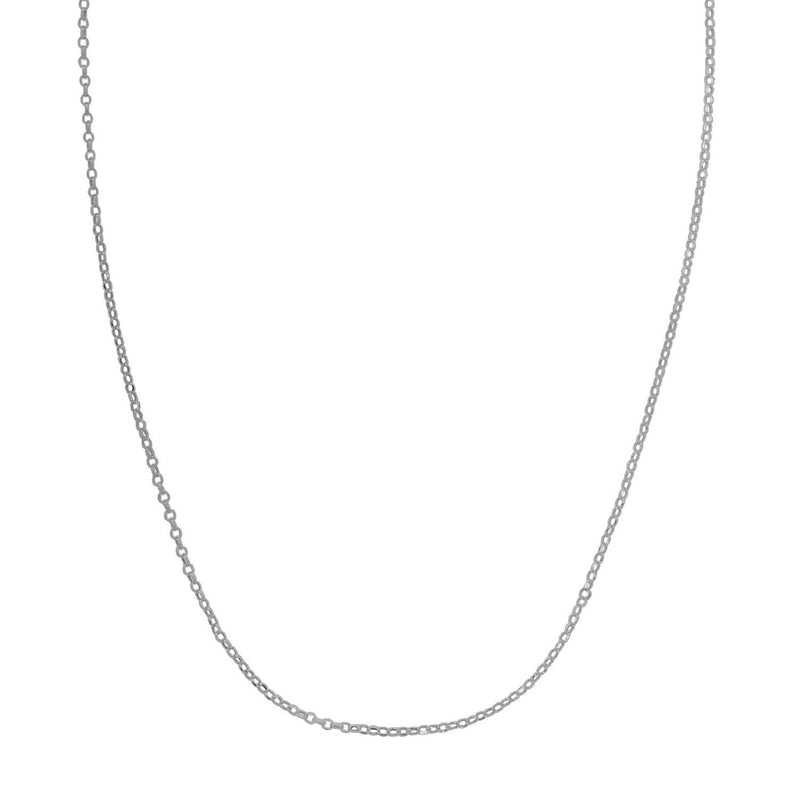 Bids.com Double Extendable Cable Chain in 14k White Gold (1.40 mm) Necklaces White Smoke 18 / White Gold