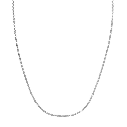 Bids.com Double Extendable Cable Chain in 14k White Gold (1.40 mm) Necklaces White Smoke 18 / White Gold