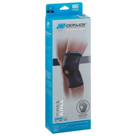 DonJoy DonJoy Advantage Deluxe Elastic Knee – Black – Medium Knee Brace Gray