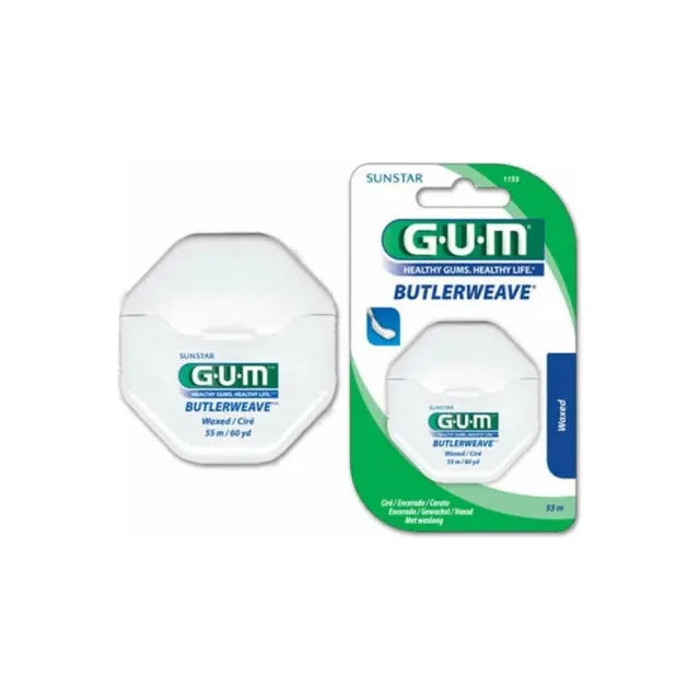 GUM GUM Butlerweave Super Strong Floss 55m Dental Floss White Smoke