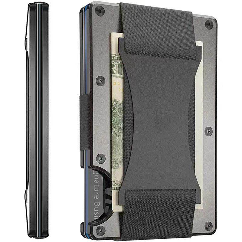 SmartPursue™ Carbon Fiber Wallet - RFID Blocking Metal Card Holder Card Wallet Dim Gray Grey