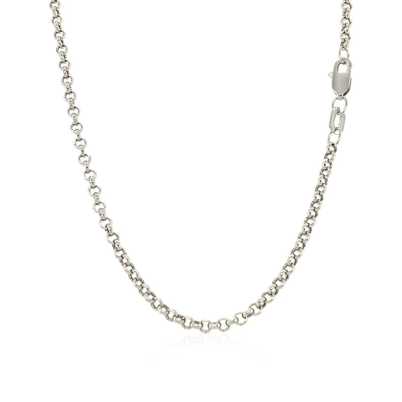 Bids.com 2.3mm 14k White Gold Rolo Chain Necklaces White Smoke 16 / White Gold,18 / White Gold,20 / White Gold,22 / White Gold,24 / White Gold,30 / White Gold,One / White Gold