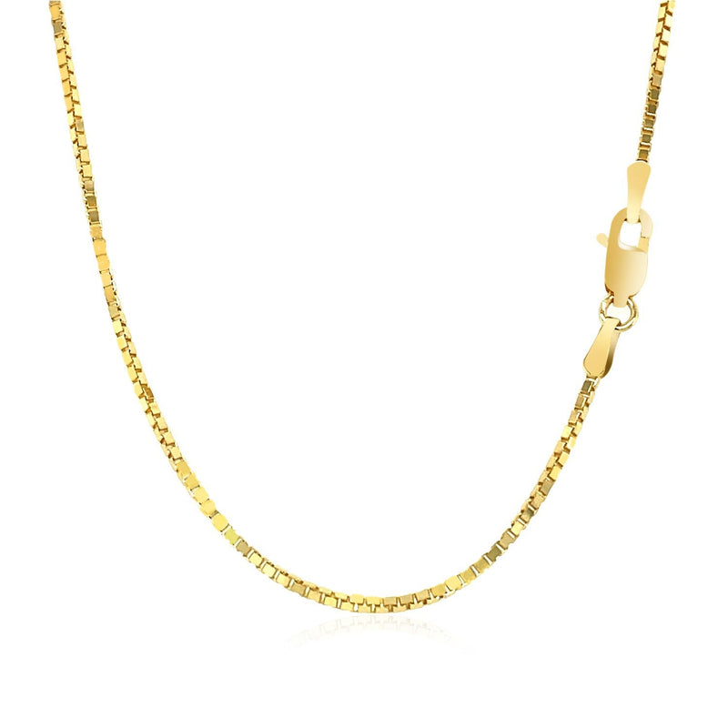 Bids.com 14k Yellow Gold Classic Box Chain 1.1mm Necklaces White Smoke 16 / Yellow Gold,18 / Yellow Gold,20 / Yellow Gold,22 / Yellow Gold,24 / Yellow Gold,30 / Yellow Gold