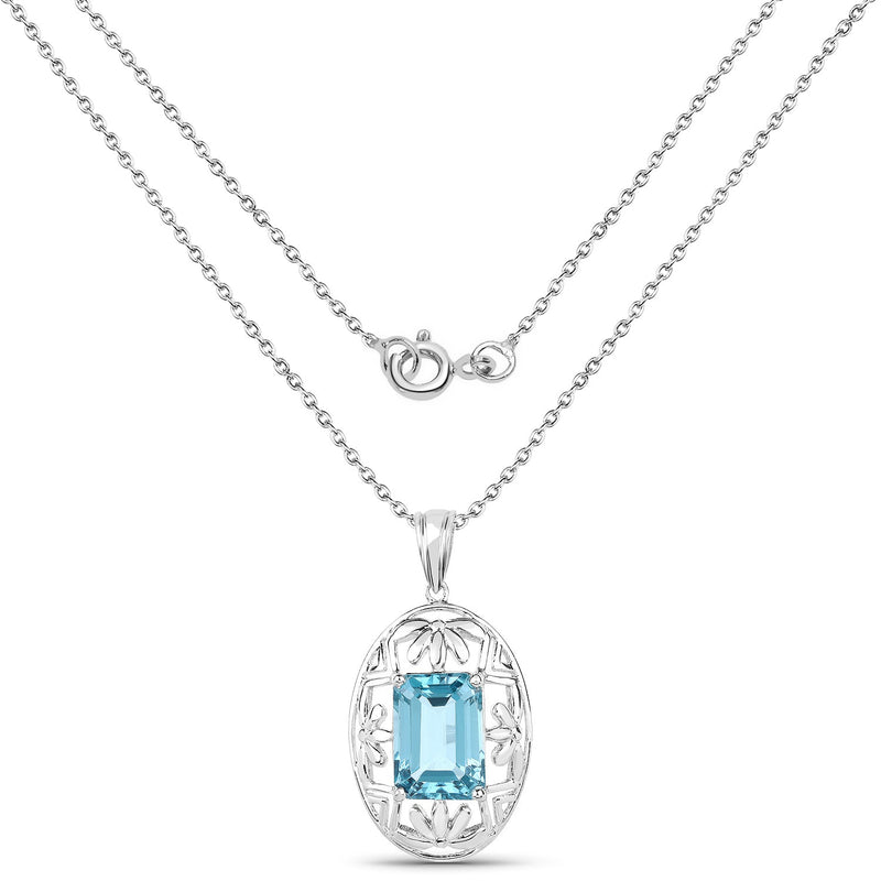Bids.com 9.60 Carat Genuine Green Topaz .925 Sterling Silver Pendant Pendants White Smoke