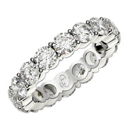 Bids.com Round Cut Lab Grown Diamond Eternity Ring in 14k White Gold (4 cttw FG/VS2) Rings White Smoke 4 / White Gold,4.5 / White Gold,5 / White Gold,5.5 / White Gold,6 / White Gold,6.5 / White Gold,7 / White Gold,7.5 / White Gold,8 / White Gold,8.5 / White Gold,9 / White Gold