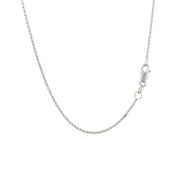 Bids.com 14k White Gold Diamond Cut Rolo Chain 1.1mm Necklaces White Smoke 16 / White Gold,18 / White Gold,20 / White Gold