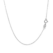Bids.com 14k White Gold Diamond Cut Cable Link Chain 0.8mm Necklaces White Smoke 16 / White Gold,18 / White Gold
