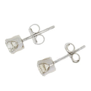 Bids.com .75ct Diamond Stud Earrings 14KT White Gold Earrings White Smoke