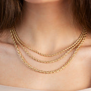 Bids.com 14k Yellow Gold Light Rope Chain (4.30 mm) Necklaces Tan 20 / Yellow Gold,22 / Yellow Gold,24 / Yellow Gold