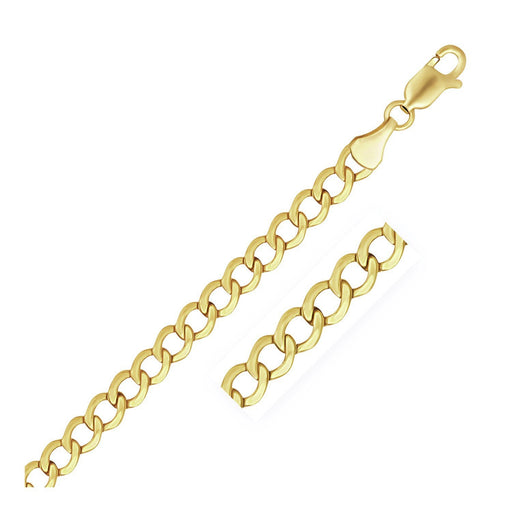 Bids.com 5.3mm 14k Yellow Gold Curb Chain Necklaces White Smoke 18 / Yellow Gold,20 / Yellow Gold,22 / Yellow Gold,24 / Yellow Gold