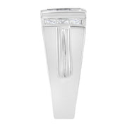 Bids.com Men's 14K White Gold Diamond Cluster Ring (2 cttw, G-H Color, SI1-SI2 Clarity) Rings Light Gray 10 / White.Gold