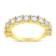 Bids.com 14K Yellow Gold Plated .925 Sterling Silver 2.00 Cttw Shared Prong Set Round-Diamond 11 Stone Band Ring (J-K Color, I1-I2 Clarity) - Size 7 Rings White Smoke 7 / Yellow.Sterling Silver,8 / Yellow.Sterling Silver,6 / Yellow.Sterling Silver