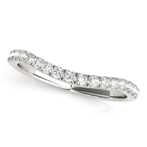 Bids.com 14k White Gold Pave Set Round Diamond Curved Wedding Band (1/4 cttw) Rings White Smoke 3 / White Gold,3.5 / White Gold,4 / White Gold,4.5 / White Gold,5 / White Gold,5.5 / White Gold,6 / White Gold,6.5 / White Gold,7 / White Gold,7.5 / White Gold,8 / White Gold,8.5 / White Gold,9 / White Gold