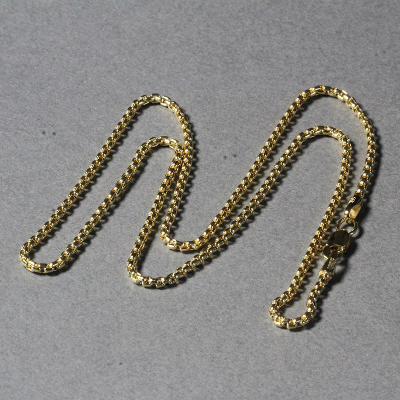 Bids.com 14k Yellow Gold Round Box Chain 1.7mm Necklaces Dark Gray 16 / Yellow Gold,18 / Yellow Gold,20 / Yellow Gold,24 / Yellow Gold