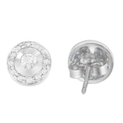 Bids.com 14K White Gold 1/3 cttw Round Cut Diamond Earrings (H-I, SI2-I1) Earrings White Smoke White.Gold / 0.3