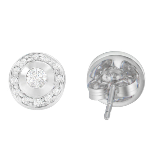 Bids.com 14K White Gold 1/3 cttw Round Cut Diamond Earrings (H-I, SI2-I1) Earrings White Smoke White.Gold / 0.3