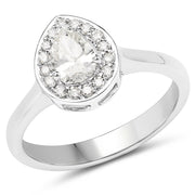 Bids.com 14K White Gold 0.64 Carat Genuine White Diamond Ring Rings White Smoke size 7.00,size 6.00,size 8.00